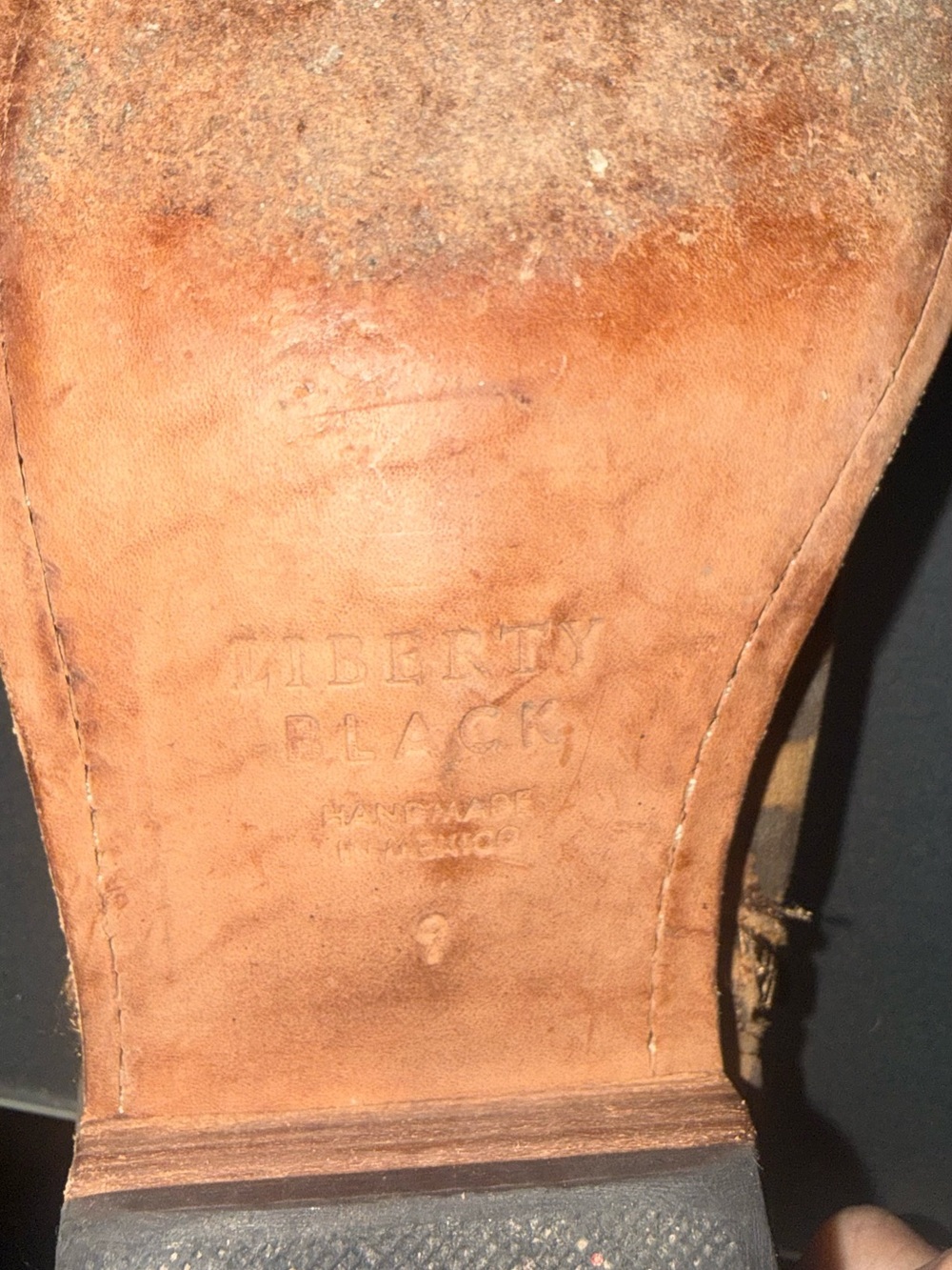 LIBERTY Black Women’s Tan Leather Boots - Stitched Sole